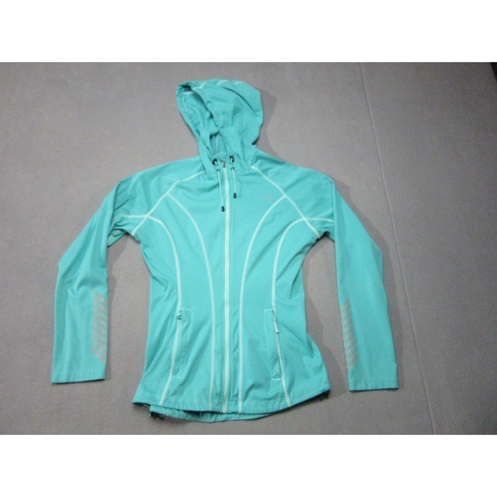 Helly Hansen Jacket Womens Small Blue Aqua Hooded Training Activewear Full Zip